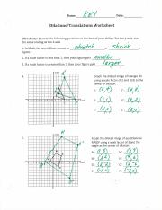 Dilations Translations Worksheet answer key.pdf - | Course Hero
