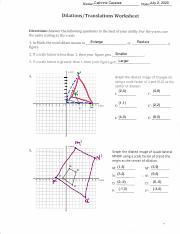 dilations and translations worksheet.pdf - Name: Cathrine Caceres ...
