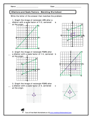 Dilation Worksheet Answer Key - Fill Online, Printable, Fillable ...