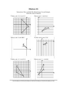 Dilations Worksheet for 6th - 10th Grade | Lesson Planet