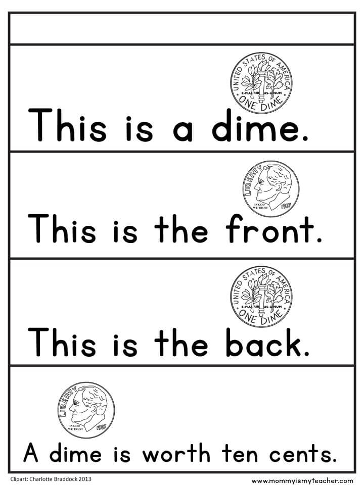 Money Worksheets Dimes — Mommy is My Teacher