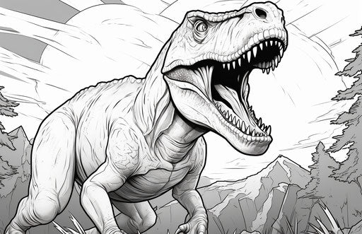 Explore &  Learn: Dinosaur Coloring Pages for Kids