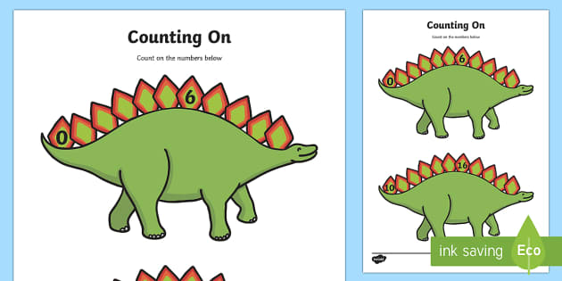 dinosaur counting worksheet