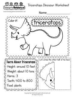 Dinosaur Worksheets for Kindergarten (Free Printables)