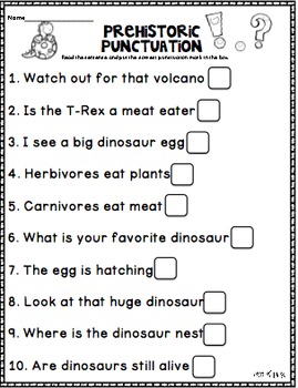 dinosaur worksheet for 1st grade