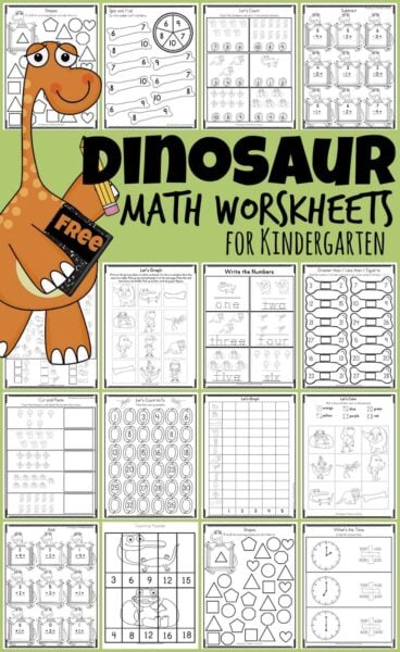 dinosaur worksheet kindergarten