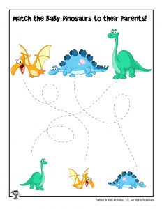 dinosaurs worksheet for preschool