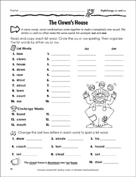 Diphthongs Phonics Worksheets, Games, Activities, Practice ...