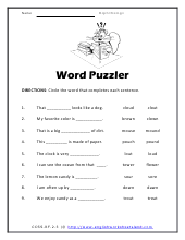 Diphthong Worksheets