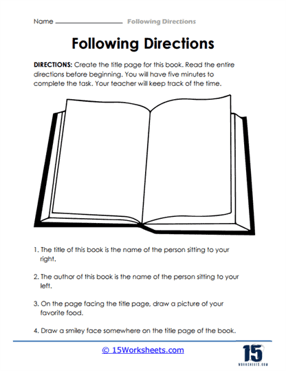 Following Directions Worksheets - 15 Worksheets Library