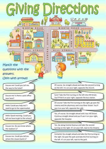 directions esl printable