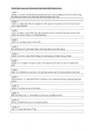 school discipline - ESL worksheet by Roswitha