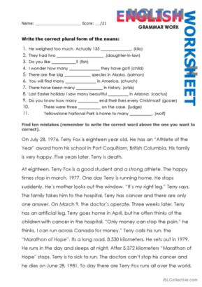 6 Discipline English ESL worksheets pdf &  doc