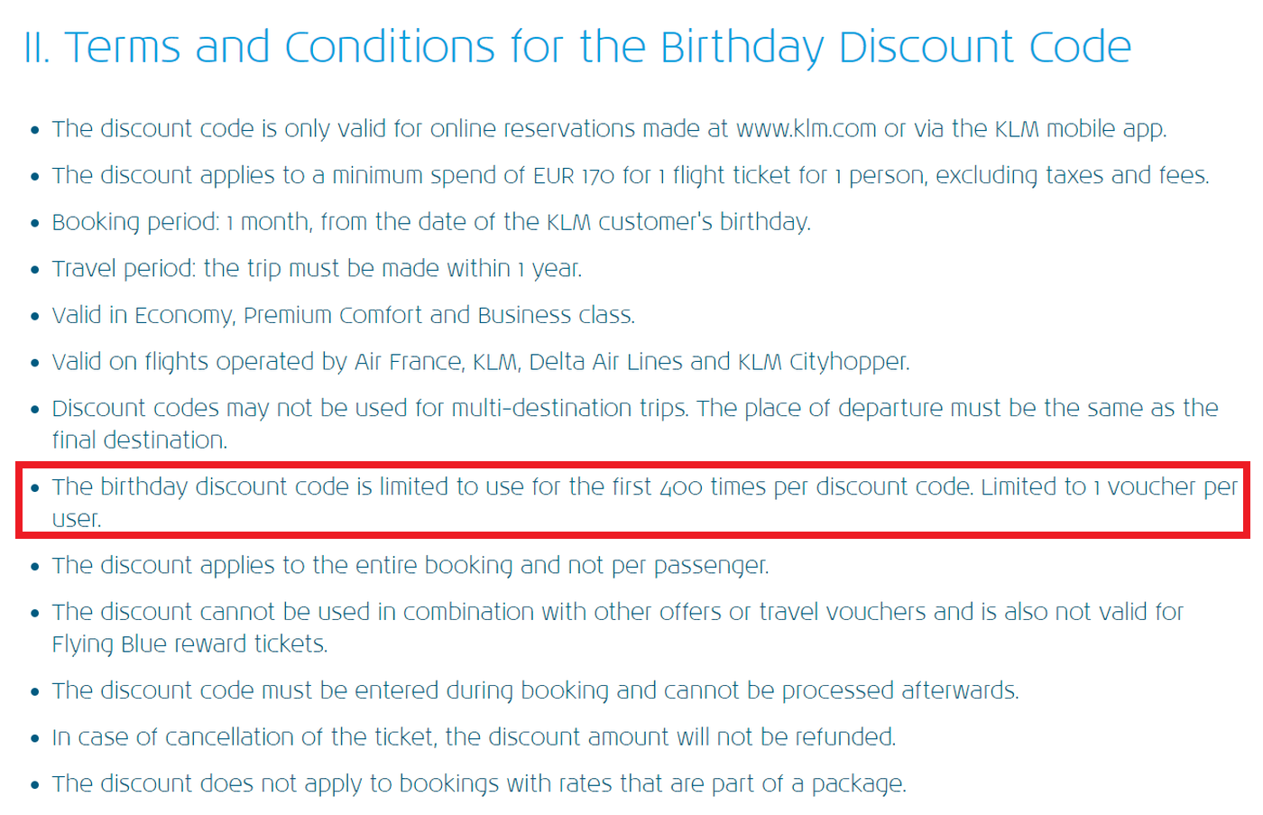 discount vouchers klm flights