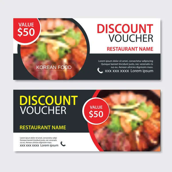Discount voucher asian food template design. Chinese set Stock ...