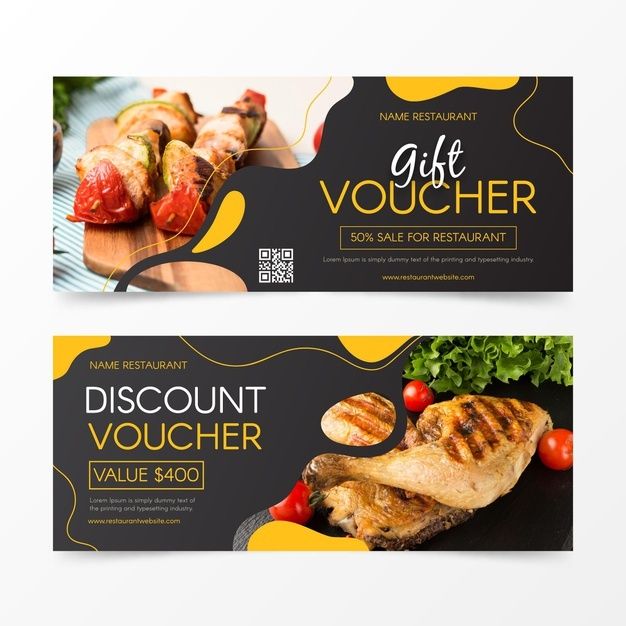 Free Vector | Gift voucher with discount template