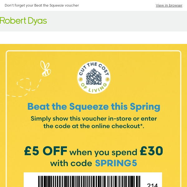 discount vouchers robert dyas