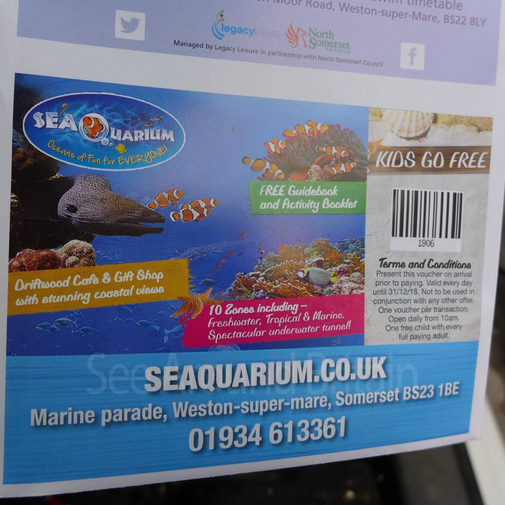 discount vouchers weston super mare seaquarium