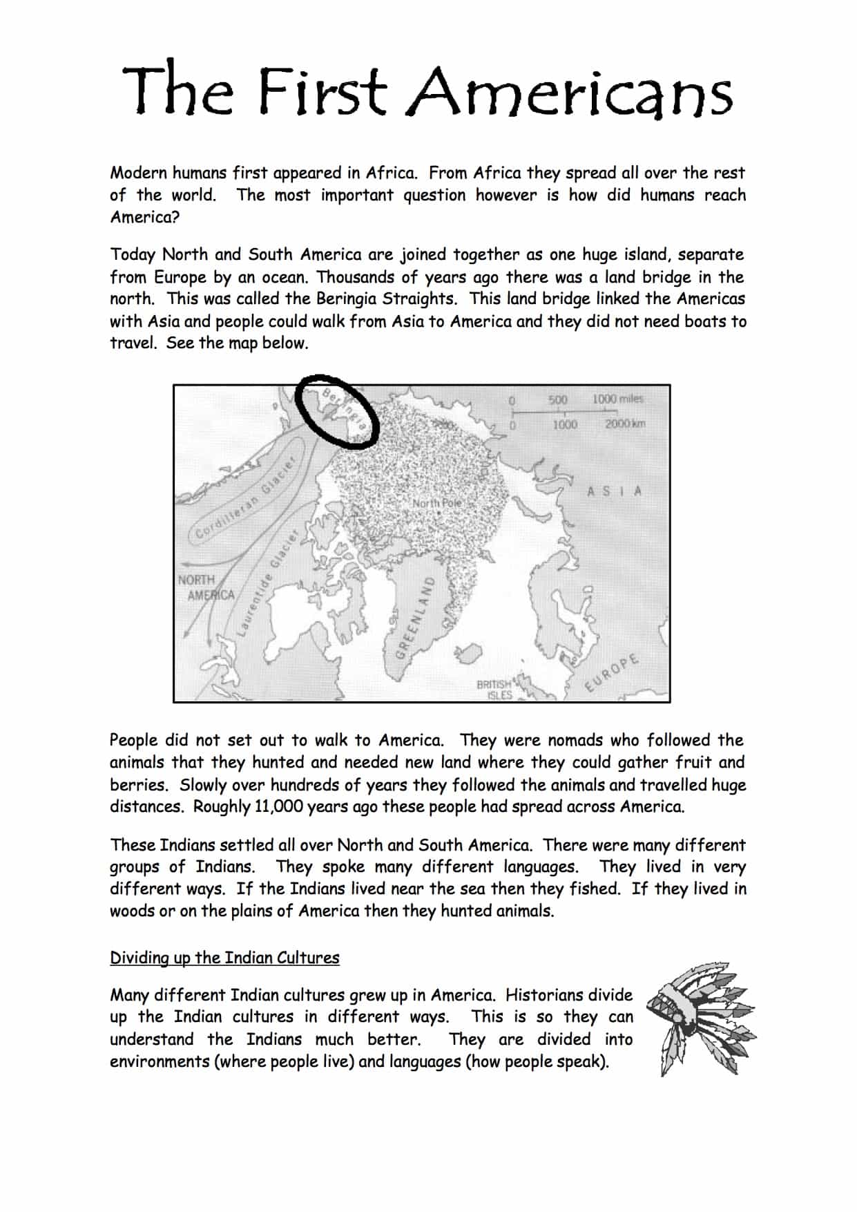 discovery of america worksheet