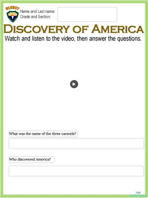 discovery of america worksheet