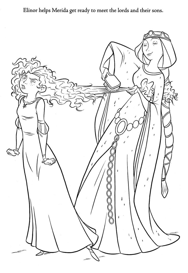 disney brave printable coloring pages