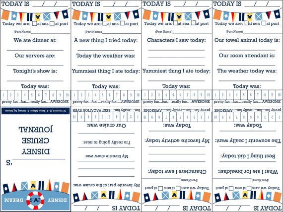 disney cruise printable journal pages