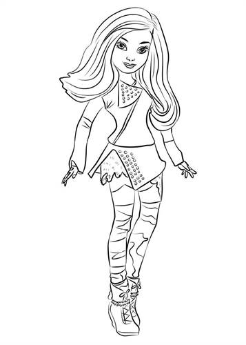disney descendants 2 coloring pages printable
