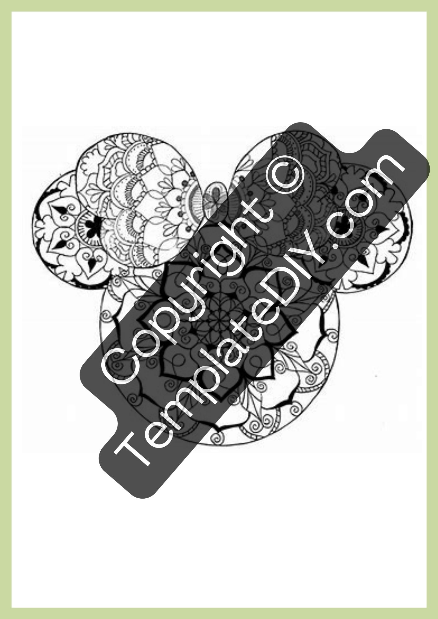 Disney Mandala Coloring Pages Printable Template PDF Worksheets Library