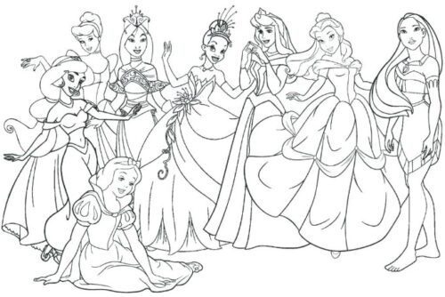 disney princess belle printable coloring pages