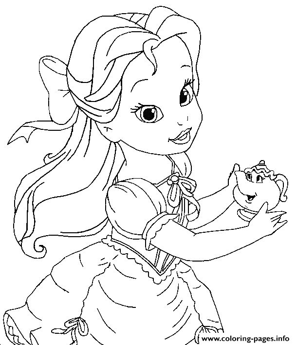 disney princess belle printable coloring pages