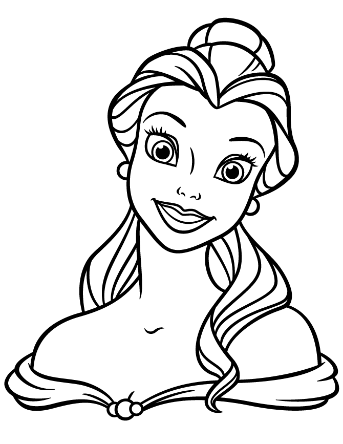 disney princess belle printable coloring pages