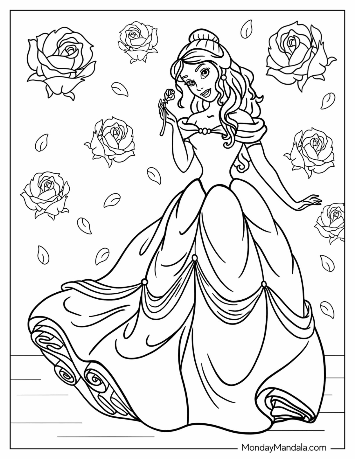 36 Disney Princess Coloring Pages Free PDF Printables Worksheets 