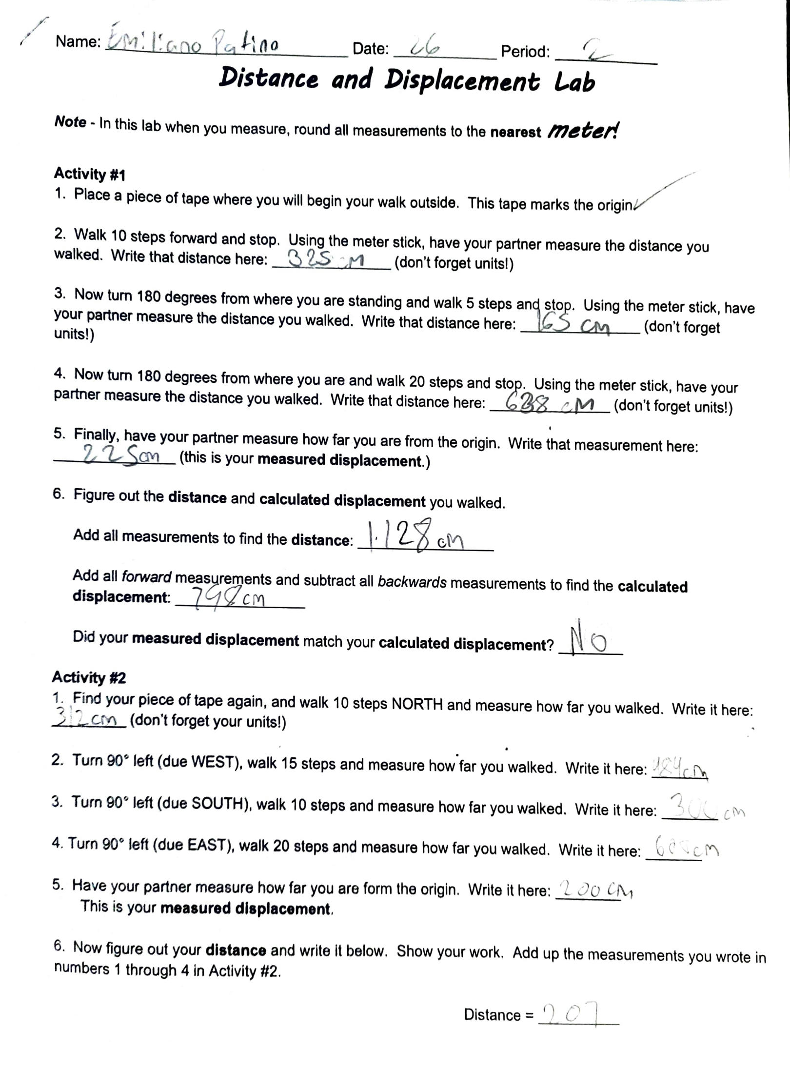 Free distance and displacement worksheet with answers Download Free Free distance and displacement worksheet with answers Download Free