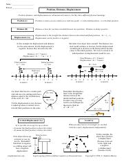 distance and displacement worksheet with answers