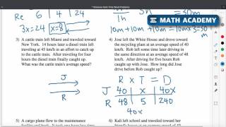 How to Solve Distance Rate Time Problems - YouTube