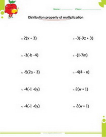 Algebraic expressions pdf printable worksheets with integers