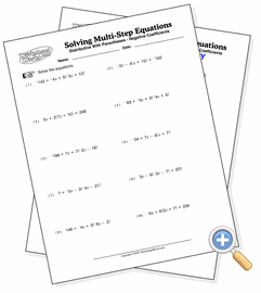 Using Distributive Property Solving Multi-Step Equations ...