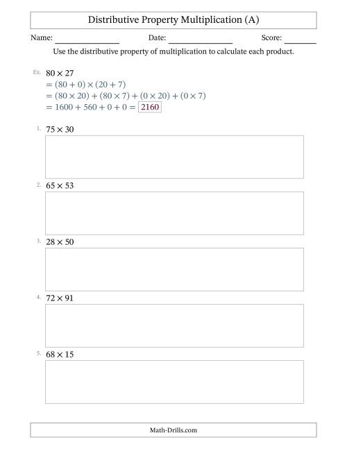 Multiply 2-Digit by 2-Digit Numbers Using the Distributive ...