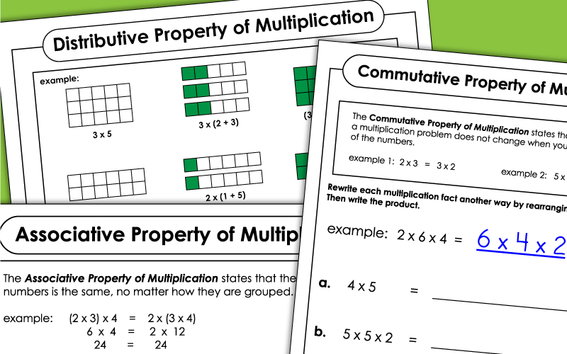 distributive property of multiplication worksheet third grade
