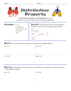Distributive Property | Worksheet 