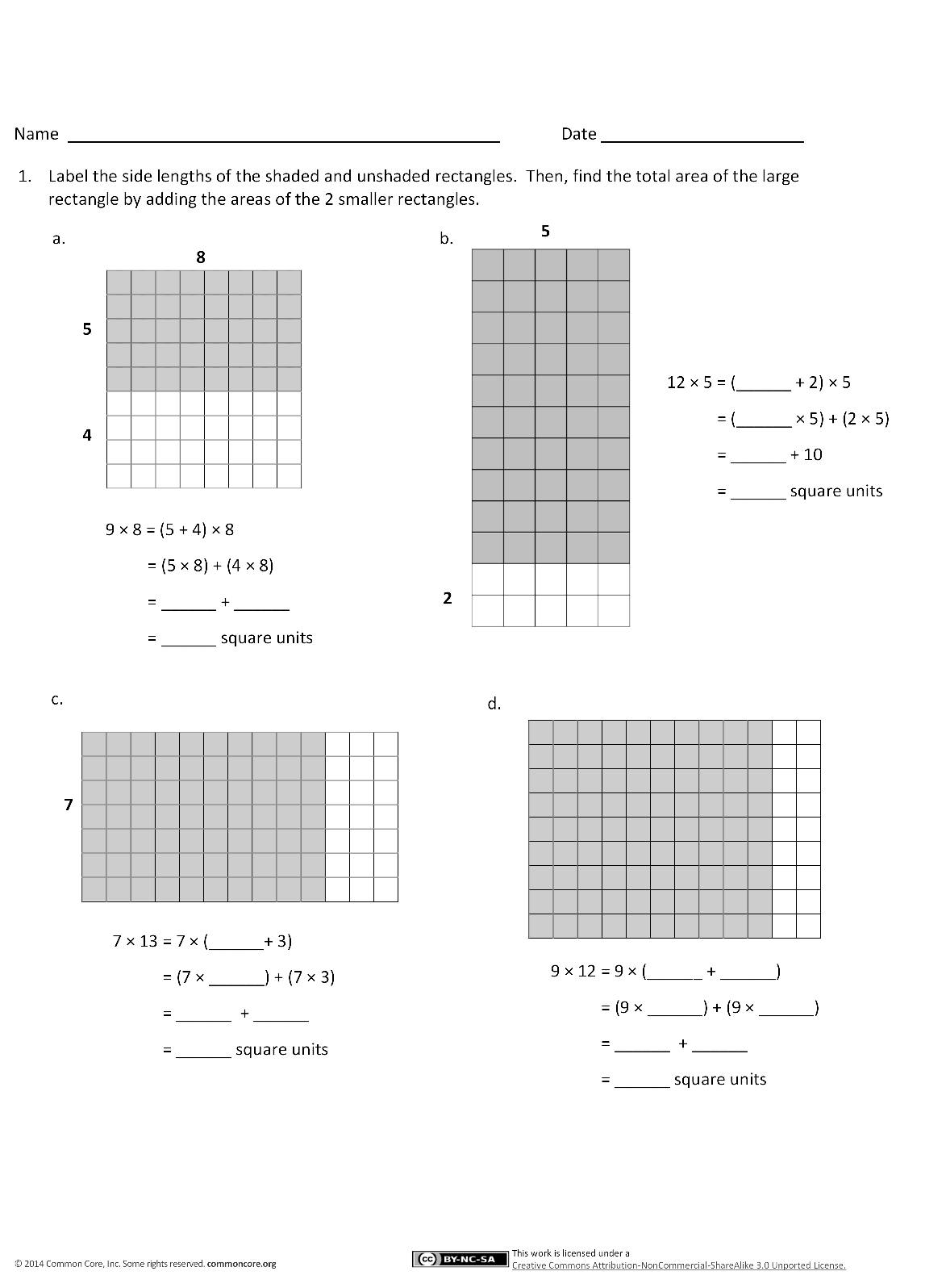 distributive property worksheet 3rd grade