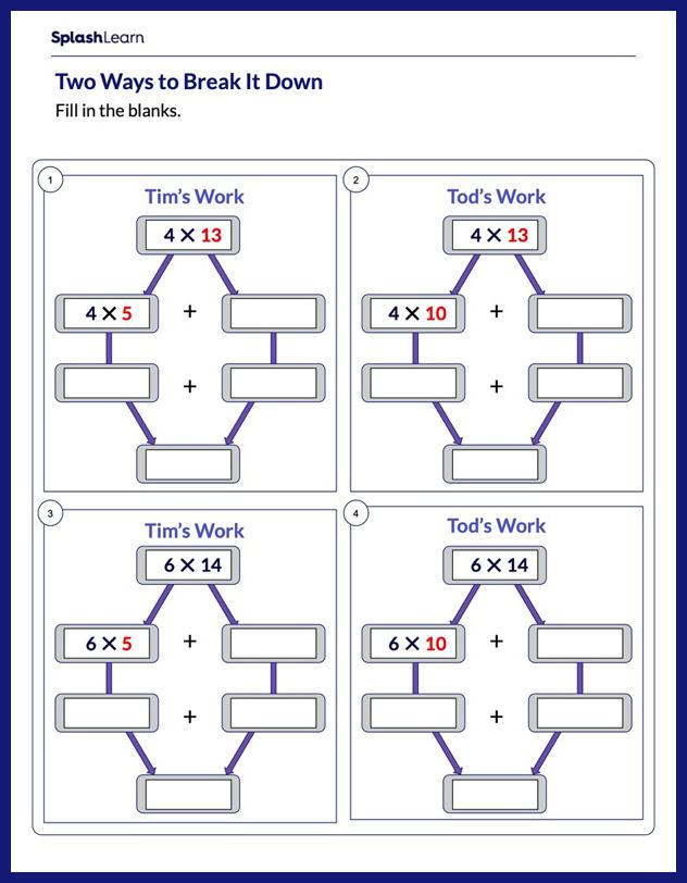 Break it Down using Distributive Property - Math Worksheets ...