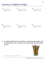 dividing 3 digit by 1 digit numbers worksheet