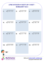 dividing 3 digit by 1 digit numbers worksheet