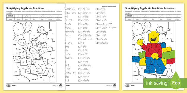 Algebraic Fractions Worksheet | KS3 Algebra | Beyond