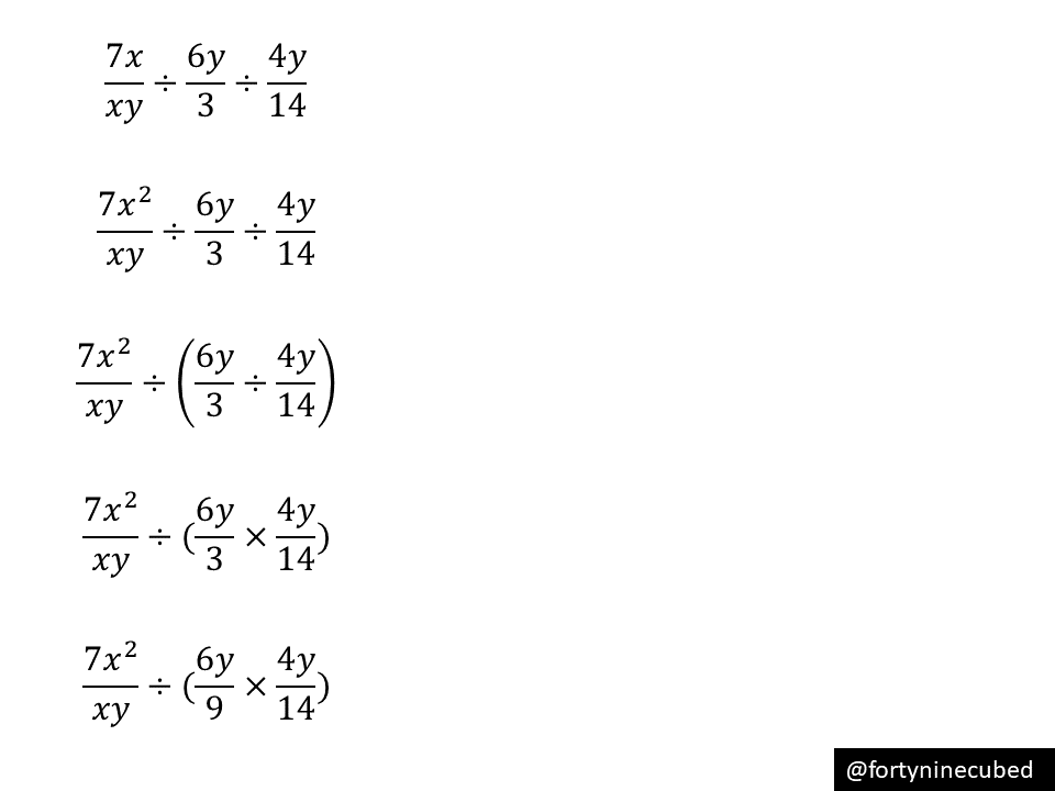 Multiplying and dividing algebraic fractions - Variation Theory