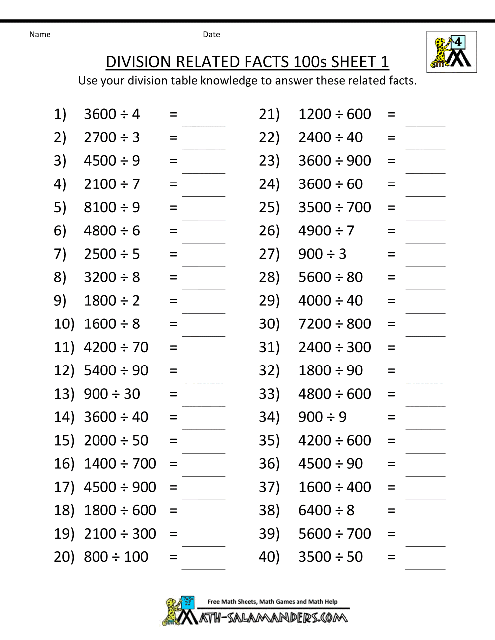 Dividing by Multiples of 10