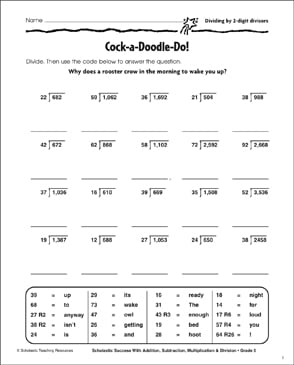 dividing by two digit divisors worksheet