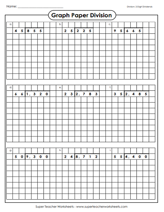 Long Division with 2-Digit Divisors - Printable Worksheets