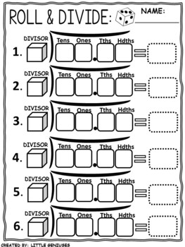 Dividing With Decimals ~ Hands-On Activities by Little Geniuses | TPT